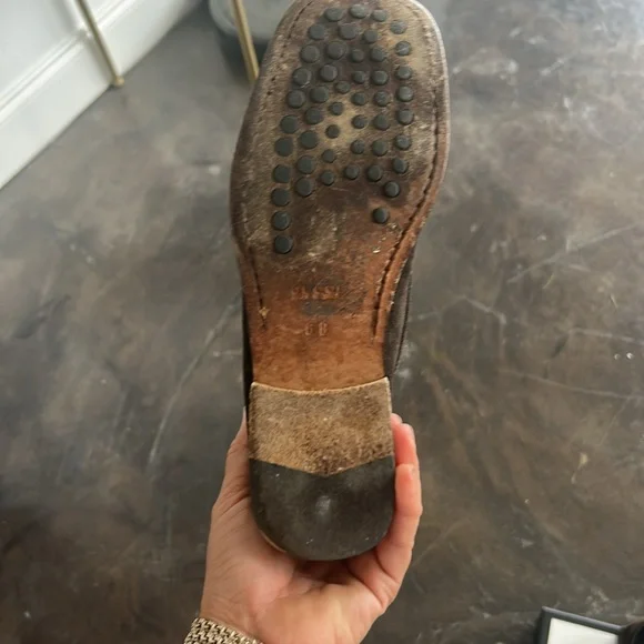 Gucci women’s Dark Brown Suede Loafers - Picture 4 of 12